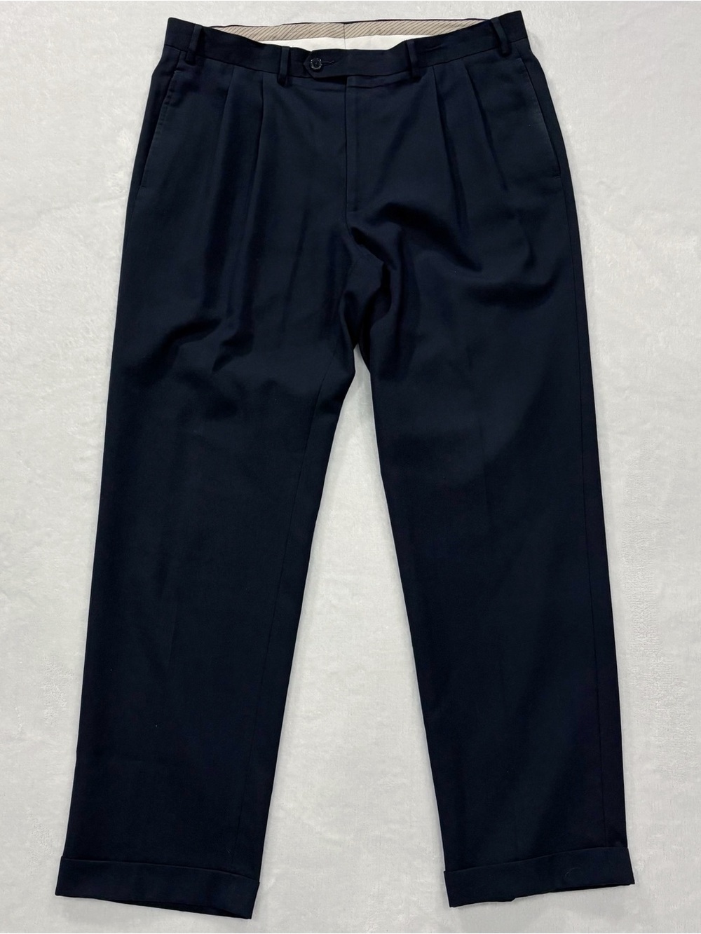 LAUREN Ralph Lauren Dark Navy Blue Cuffed Hem Dress Pants Men’s Size 36 X 32